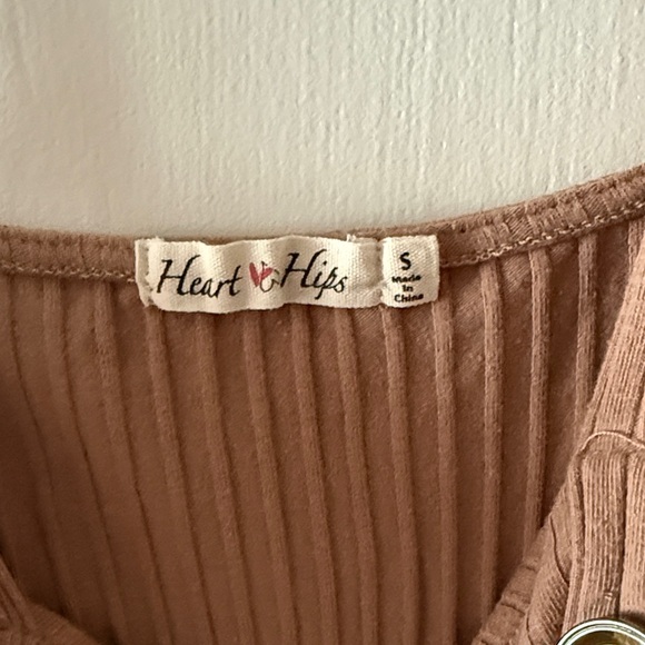 Heart Hips Tan Ribbed Mini Dress - Picture 2 of 3